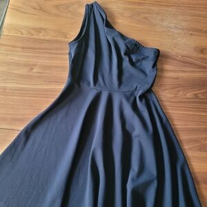 Chic Black Asymmetrical One-Shoulder Cocktail Dress